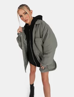 Padded Oversized Shacket Slate -Chic Step Shop 2 fe29a934 412d 4656 8f78 5954c429828e