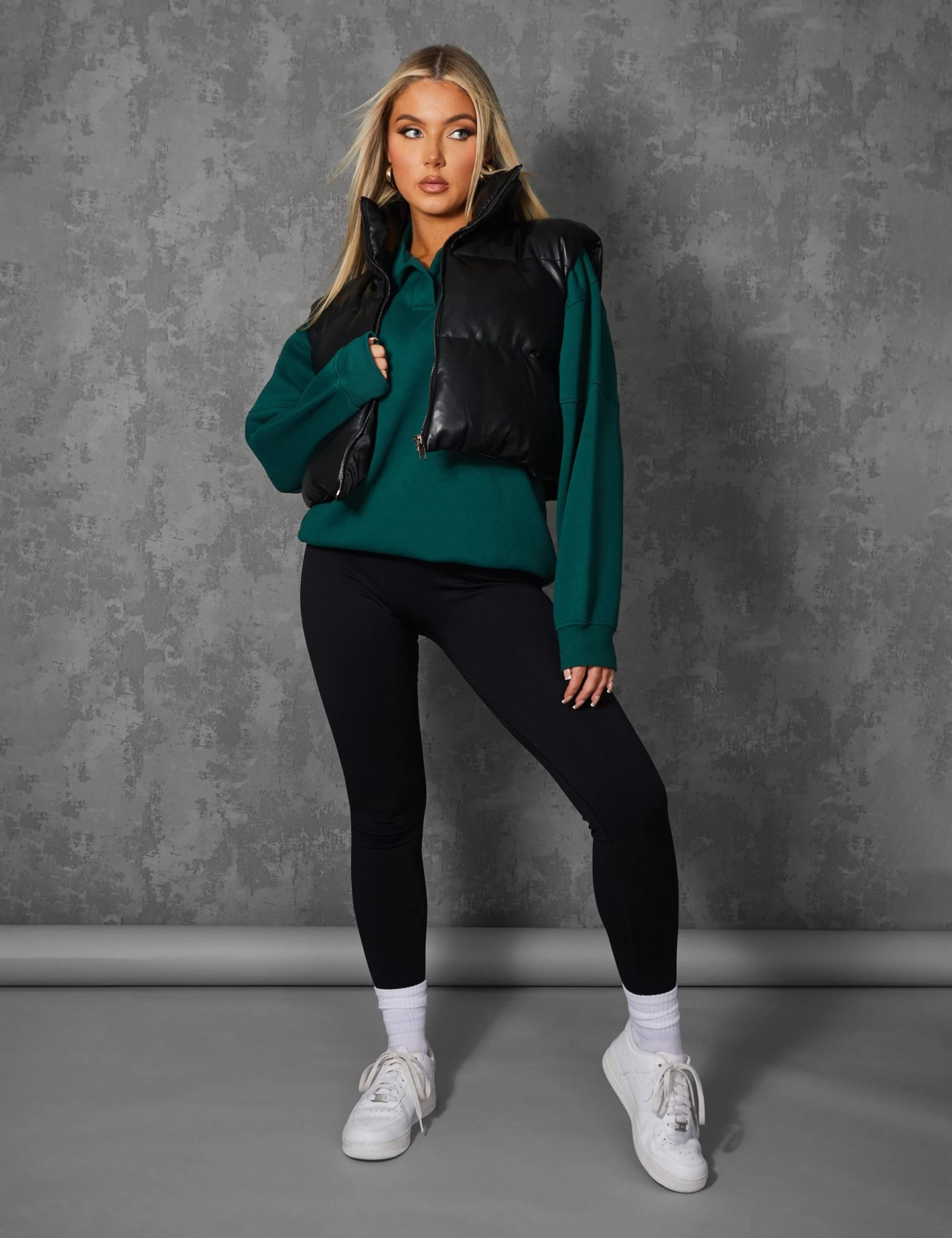 Pu Cropped Gilet Black 6 Pu Cropped Gilet Black - Image 6