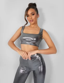 Metallic Crop Top Silver -Chic Step Shop 2top 6f7f3b07 657e 44e2 adee 16b7e1cc48a3 scaled