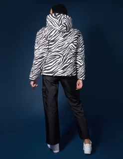 REVERSIBLE QUILTED PUFFER GREEN AND ZEBRA -Chic Step Shop 33333314copy