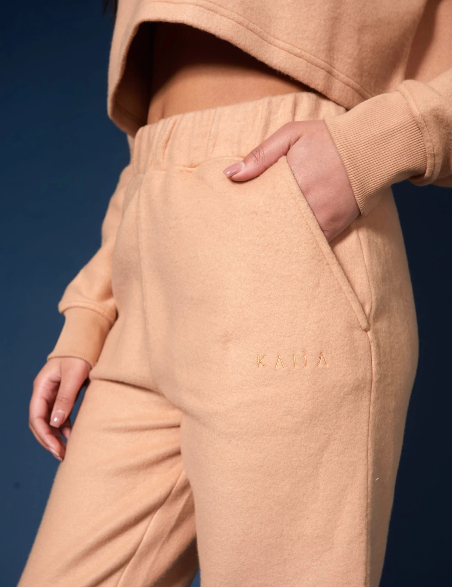 Kaiia Fluffy 90S Joggers Camel 4 Kaiia Fluffy 90S Joggers Camel - Image 4