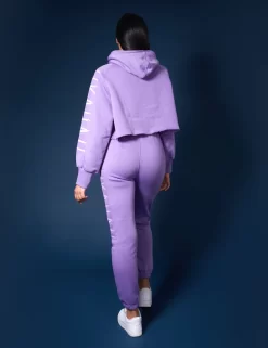 Kaiia Slogan Cropped Hoodie Violet 6 Kaiia Slogan Cropped Hoodie Violet -Chic Step Shop 33333665copy scaled