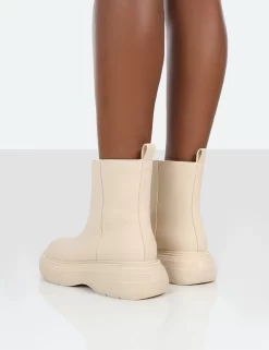 Caia Nude Platform Chunky Sole Ankle Boot -Chic Step Shop 3 1b0b0685 9412 46a8 8feb 8b2161348ef6