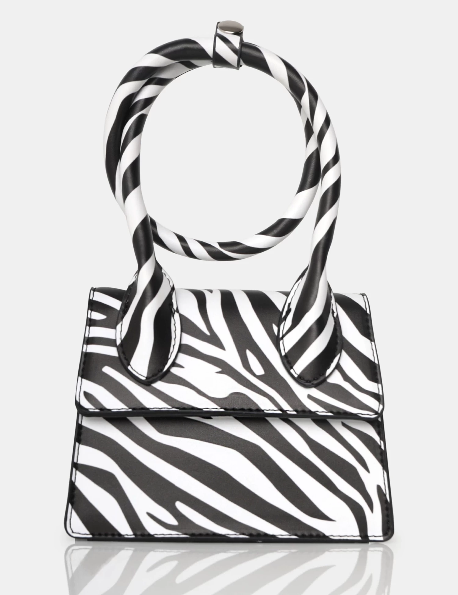 The Milan Zebra Print Monochrome Pu Crossbody Mini Bag 1 The Milan Zebra Print Monochrome Pu Crossbody Mini Bag