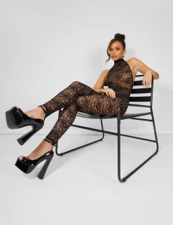 Second Skin Lace High Neck Jumpsuit Black -Chic Step Shop 4 6e38e1bb c66c 4927 92e5 c97317f9628d