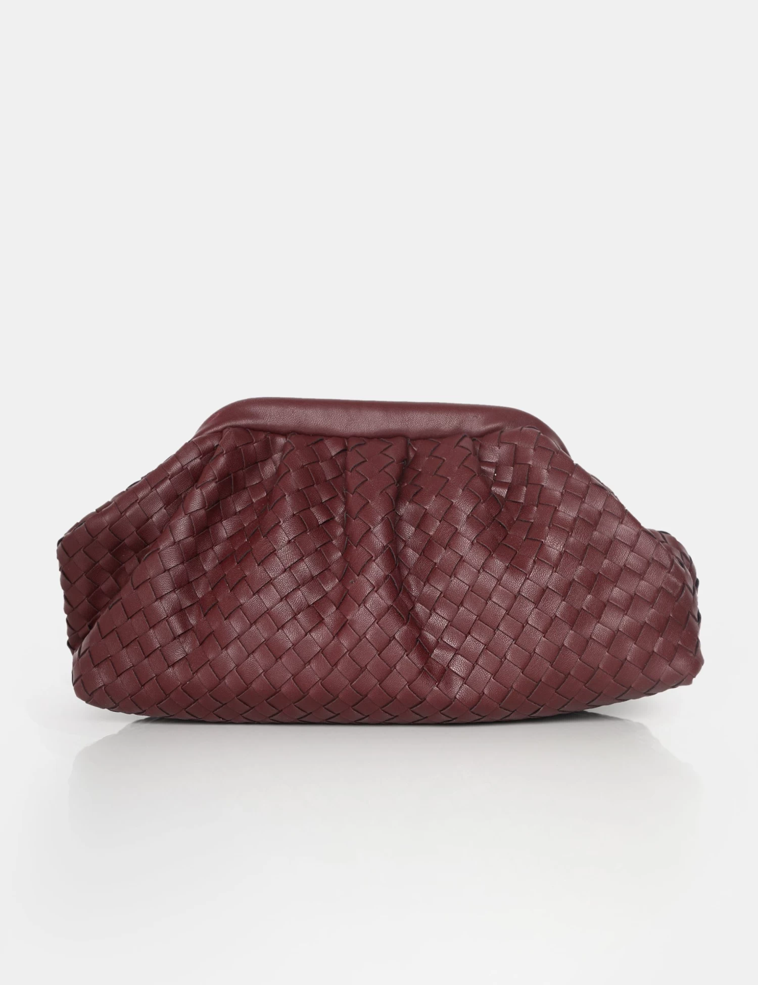 The Project Burgundy Woven Pu Clutch Bags 1 The Project Burgundy Woven Pu Clutch Bags