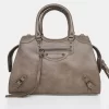 The Willa Metallic Grey Zip Detail Tote Bag