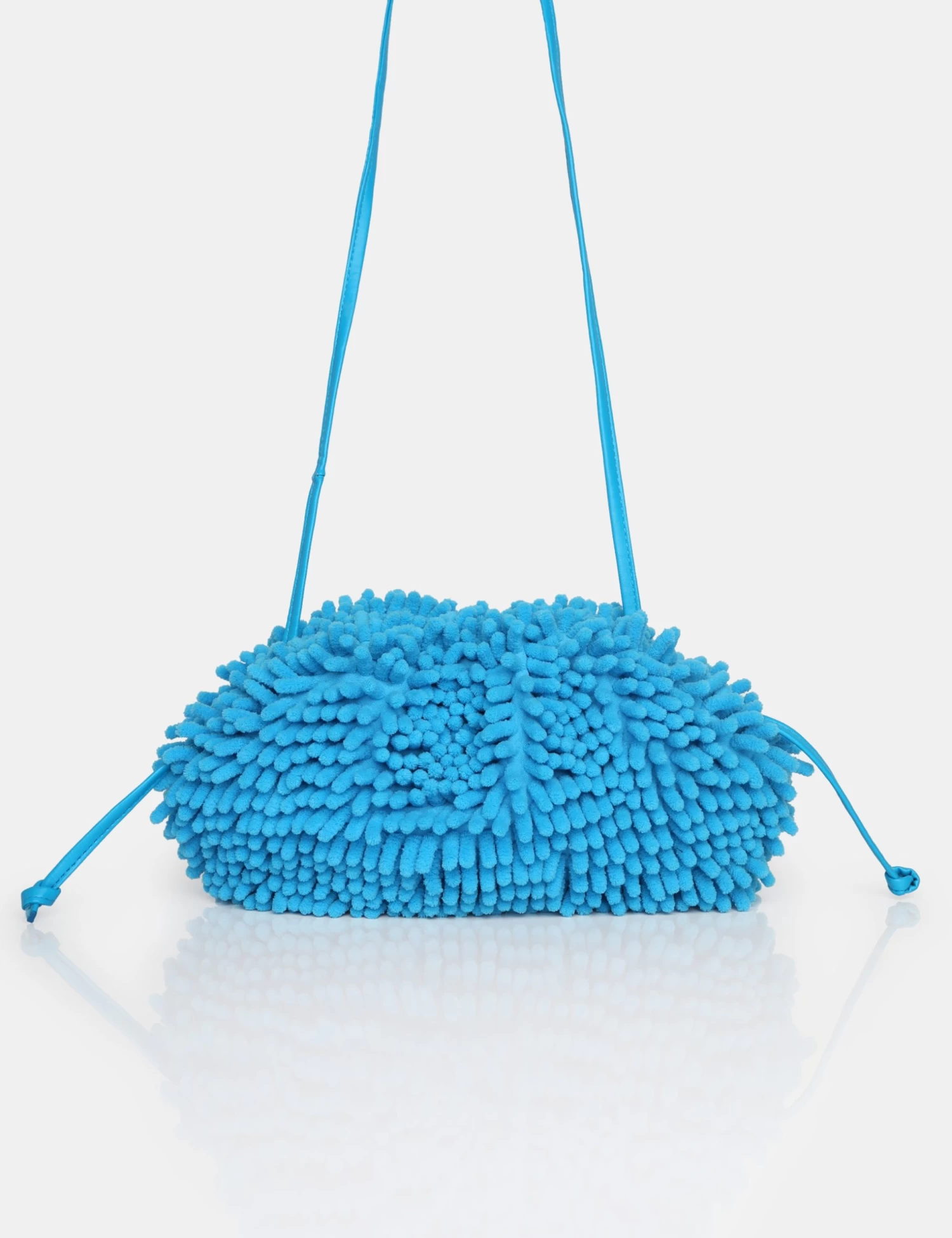 The Ausha Blue Chenille Clutch Bag 1 The Ausha Blue Chenille Clutch Bag