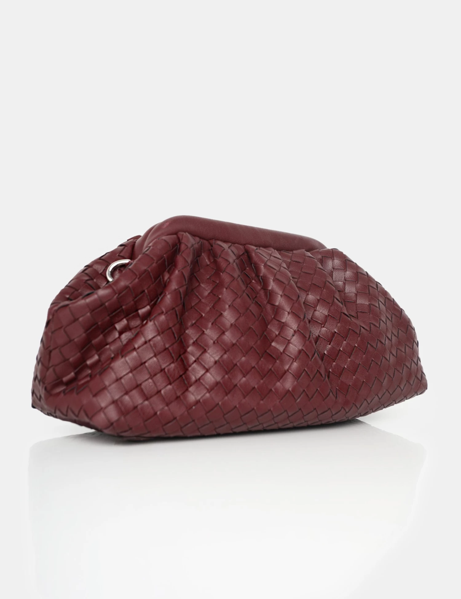 The Project Burgundy Woven Pu Clutch Bags 2 The Project Burgundy Woven Pu Clutch Bags - Image 2