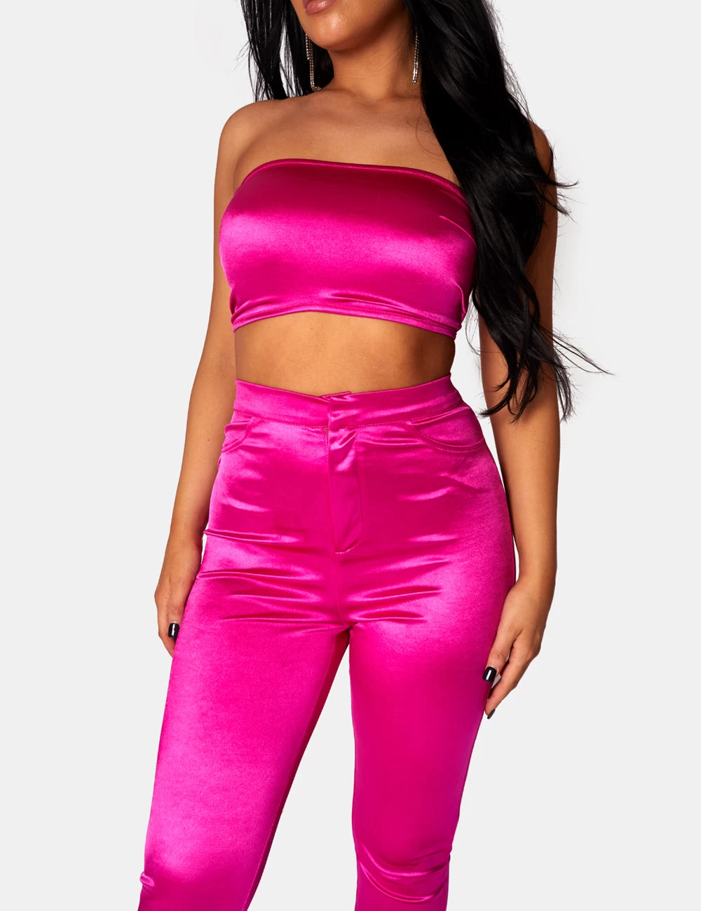 DISCO SKINNY LEG TROUSERS PINK 3 DISCO SKINNY LEG TROUSERS PINK - Image 3