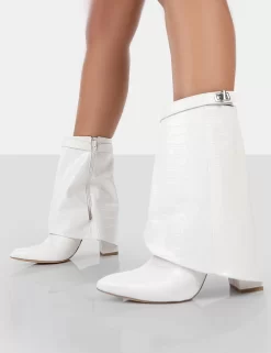 Fyre White Croc Pointed Toe Block Heeled Ankle Boots 5 Fyre White Croc Pointed Toe Block Heeled Ankle Boots -Chic Step Shop 771A0737 85a0496b 63f5 41ce bf53 a9e8f7f40120