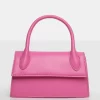 The Hailey Bright Pink PU One Handle Mini Bag