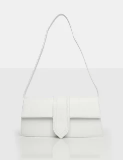 The Mani White Pu Shoulder Bag