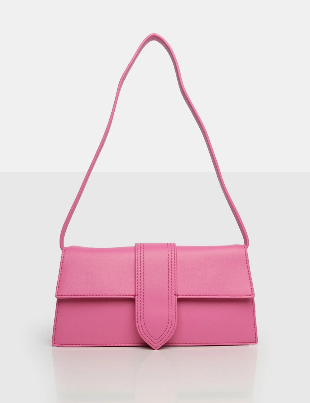 The Mani Bright Pink Pu Shoulder Bag 1 The Mani Bright Pink Pu Shoulder Bag