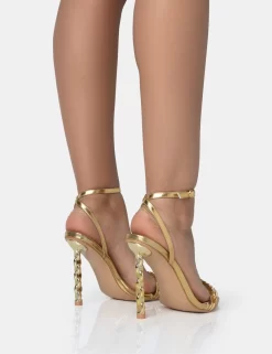 Link Up Gold Barely There Pointed Toe Stiletto Chain Heels -Chic Step Shop 771A1659 scaled