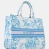 The Mykonos Baby Blue Oversized Canvas Tote Bag