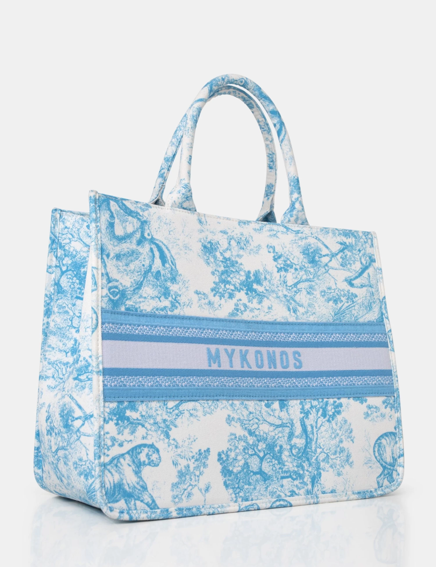 The Mykonos Baby Blue Oversized Canvas Tote Bag 1 The Mykonos Baby Blue Oversized Canvas Tote Bag