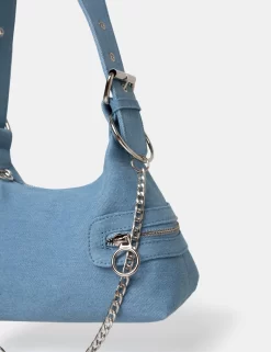 The Chain Blue Denim Shoulder Mini Bag -Chic Step Shop 771A1971 scaled