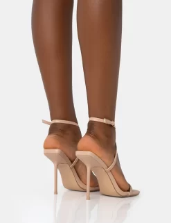 Amy Nude Strappy Barely There Square Toe Stiletto Heels 7 Amy Nude Strappy Barely There Square Toe Stiletto Heels -Chic Step Shop 771A2019 scaled