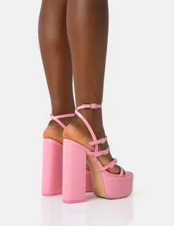 Flawless Baby Pink Patent Buckle Strap Round Toe Platform Block Heels 7 Flawless Baby Pink Patent Buckle Strap Round Toe Platform Block Heels -Chic Step Shop 771A2179 scaled