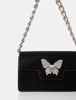 The Butterfly Black Diamante Shoulder Bag 5 The Butterfly Black Diamante Shoulder Bag -Chic Step Shop 771A2240 scaled