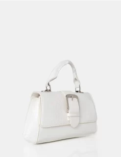 The Lisbon White Croc Buckle Cross Body Bag -Chic Step Shop 771A2262 scaled