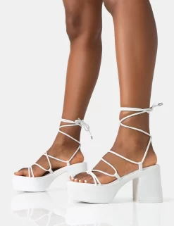 Darcy Ecru Pu Strappy Lace Up Square Toe Mid Flatform Heels -Chic Step Shop 771A2410 d6868bc1 d612 4cf5 867d d74448da436c scaled
