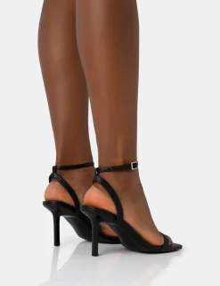 Yara Wide Fit Black Pu Barely There Mid Stiletto Heels 7 Yara Wide Fit Black Pu Barely There Mid Stiletto Heels -Chic Step Shop 771A2418 scaled