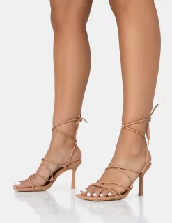 Duet Nude Knot Strappy Lace Up Square Toe Mid Heels 6 Duet Nude Knot Strappy Lace Up Square Toe Mid Heels -Chic Step Shop 771A2558 scaled