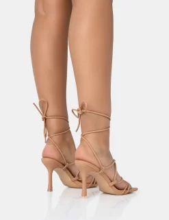 Duet Nude Knot Strappy Lace Up Square Toe Mid Heels 7 Duet Nude Knot Strappy Lace Up Square Toe Mid Heels -Chic Step Shop 771A2560 scaled