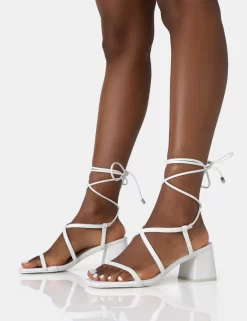 Mabel Wide Fit White Pu Ankle Tie Mid Block Heeled Sandals -Chic Step Shop 771A2798 090000ff e767 4704 8156 4e27aeb62c36 scaled