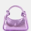 The Knot Metallic Purple Pu Knotted Top Handle Grab Bag