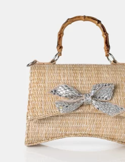 The Bow Natural Raffia Bamboo Handle Diamante Bow Grab Bag 5 The Bow Natural Raffia Bamboo Handle Diamante Bow Grab Bag -Chic Step Shop 771A2925 scaled