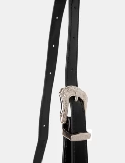 The Kass Black Pu Western Adjustable Shoulder Crossbody Bag 5 The Kass Black Pu Western Adjustable Shoulder Crossbody Bag -Chic Step Shop 771A3003 scaled