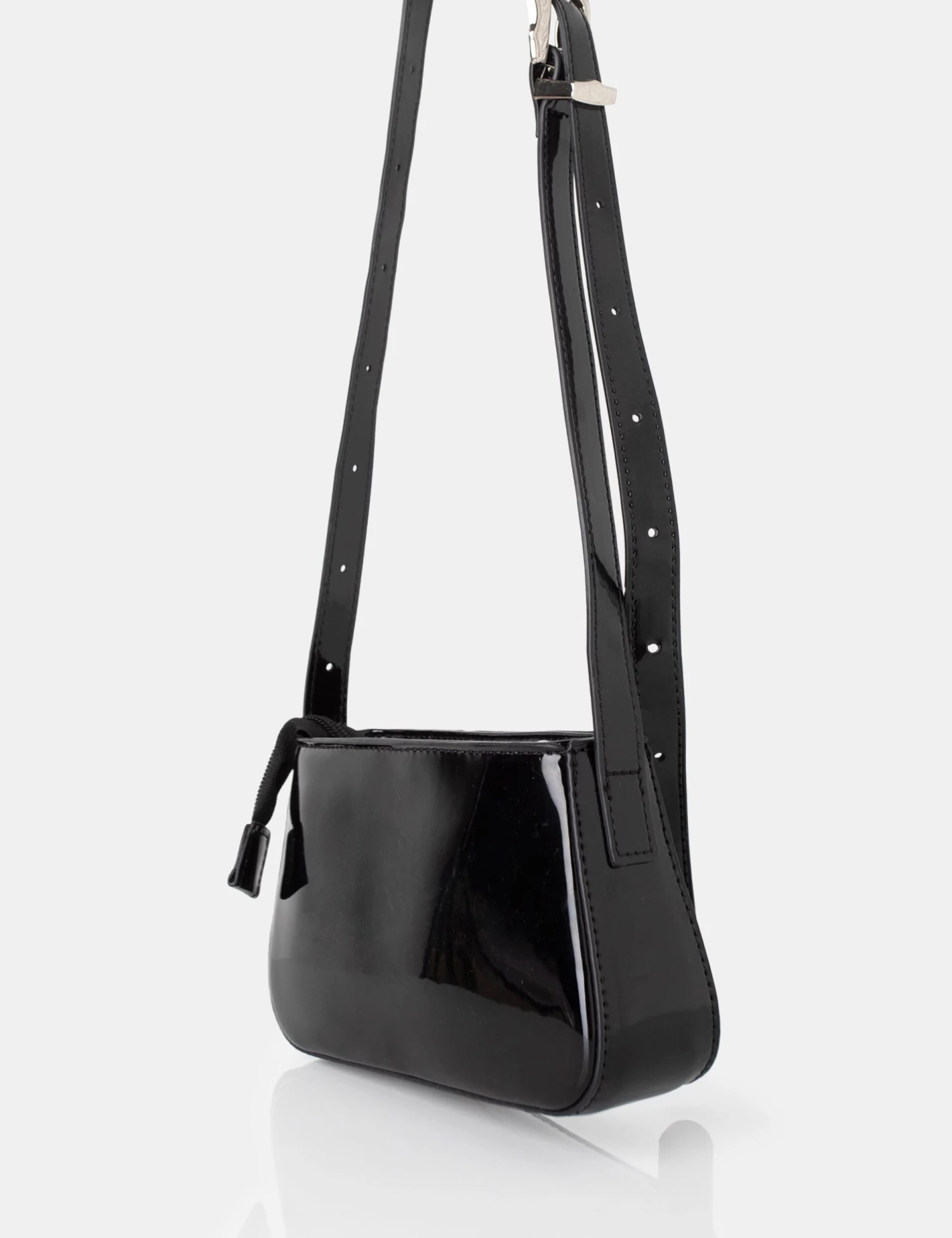 The Kass Black Pu Western Adjustable Shoulder Crossbody Bag 1 The Kass Black Pu Western Adjustable Shoulder Crossbody Bag