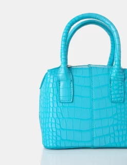 The Bode Blue Croc Square Top Handle Mini Bag -Chic Step Shop 771A3032 scaled