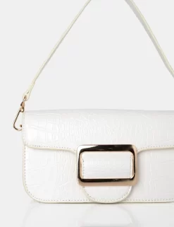 The Jana White Croc Removeable Shoulder Strap Baguette Bag -Chic Step Shop 771A3058 scaled