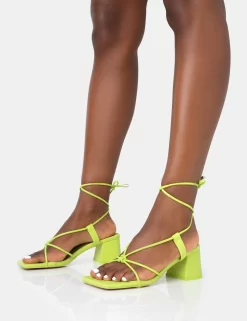 Aloha Lime Lace Up Block Mid Heeled Sandals -Chic Step Shop 771A3551 scaled