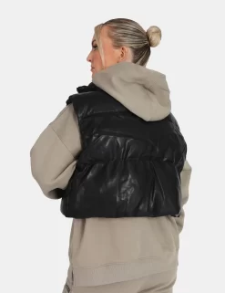 Pu Cropped Gilet Black 20 Pu Cropped Gilet Black -Chic Step Shop 771A39551