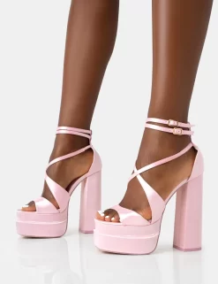 Breanna Baby Pink Satin Strappy Ankle Extreme Double Platform Block Heels -Chic Step Shop 771A4484 07ef9313 a1a7 49d1 8020 7550fd725d9d scaled