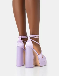 Breanna Lilac Satin Strappy Ankle Extreme Double Platform Block Heels -Chic Step Shop 771A4493 68c96f51 48f3 4fa9 ab63 3c277766e402 scaled