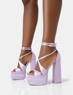 Breanna Lilac Satin Strappy Ankle Extreme Double Platform Block Heels -Chic Step Shop 771A4495 27018c0a 39a1 47db bbeb 85ca7bd310f1 scaled