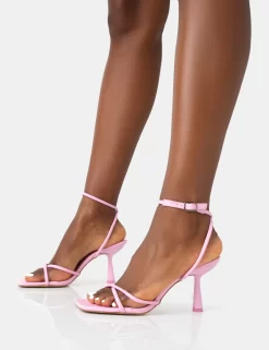 Bree Baby Pink Patent Barely There Square Toe Mid Stiletto Heels -Chic Step Shop 771A4566 scaled