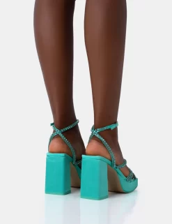 Playout Turquoise Satin Diamante Strappy Platform Square Toe Mid Block Heels 7 Playout Turquoise Satin Diamante Strappy Platform Square Toe Mid Block Heels -Chic Step Shop 771A4760 scaled