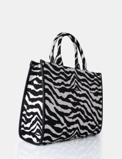 The Bali Zebra Print Canvas Tote Bag -Chic Step Shop 771A4858 feda2423 684b 47dd b4ee a841f760badc scaled