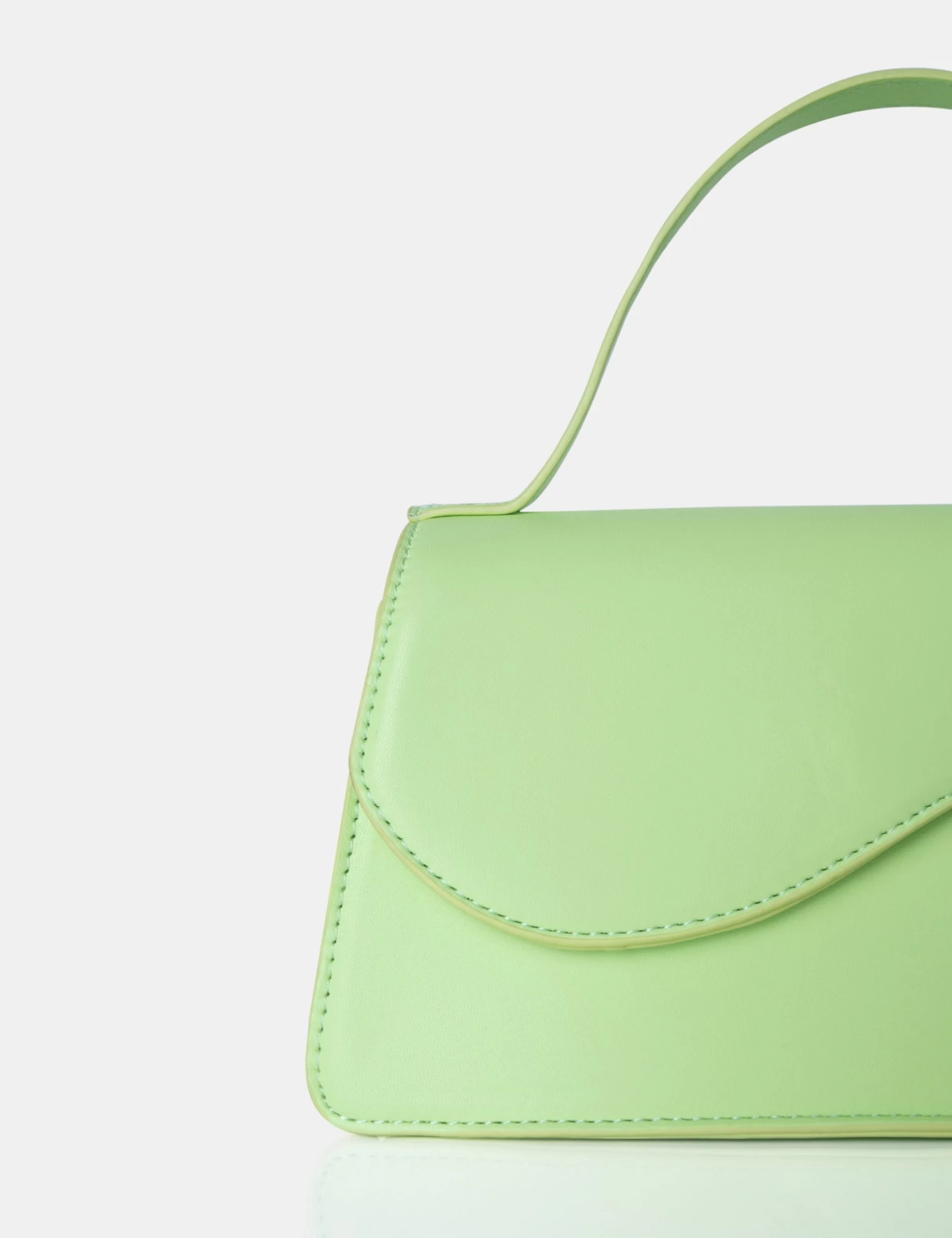The Polly Soft Lime Croc Top Handle Mini Bag 2 The Polly Soft Lime Croc Top Handle Mini Bag - Image 2