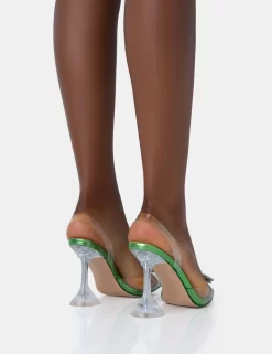 Stormi Lime Mirror Metallic Butterfly Diamante Slingback Pointed Court Stiletto Heels -Chic Step Shop 771A4927 scaled