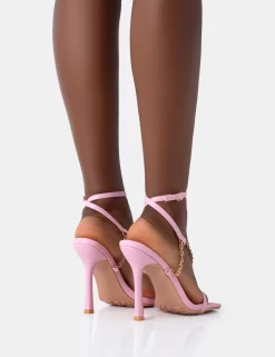 Catwalk Baby Pink PU Chain Strappy Square Toe Stiletto Heels 7 Catwalk Baby Pink PU Chain Strappy Square Toe Stiletto Heels -Chic Step Shop 771A5031 scaled
