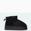 Theo Black Faux Suede Ultra Mini Ankle Platform Boots