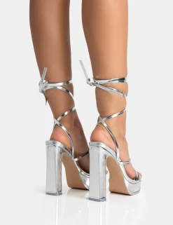 Gimme Gimme Silver PU Strappy Lace Up Block Heels 7 Gimme Gimme Silver PU Strappy Lace Up Block Heels -Chic Step Shop 771A5342 scaled